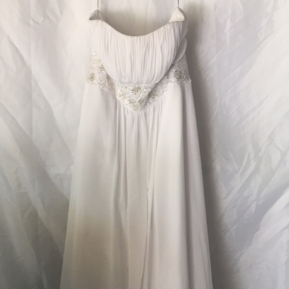 Strapless wedding gown